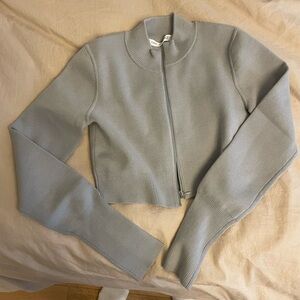 Live the process knit zip cardigan (NWOT)